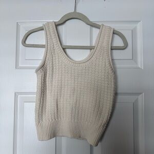 Madewell Cream Knit Tank Sweater